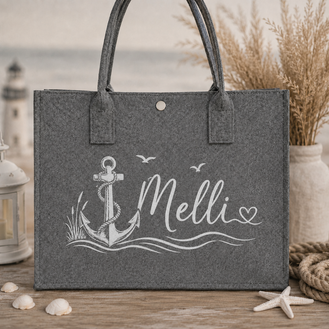 Personalisierte Filztasche „Küstenliebe“ ⚓