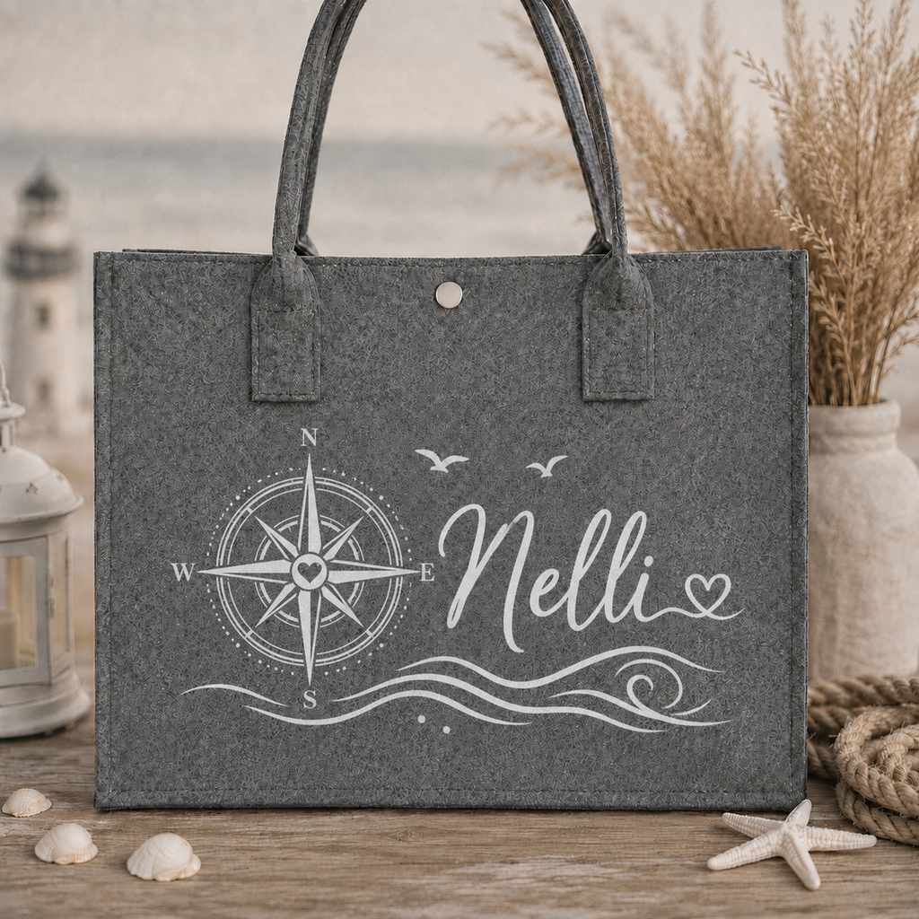 Personalisierte Filztasche „Küstenliebe“ ⚓