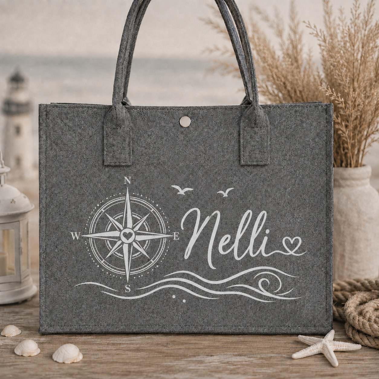 Personalisierte Filztasche „Küstenliebe“ ⚓