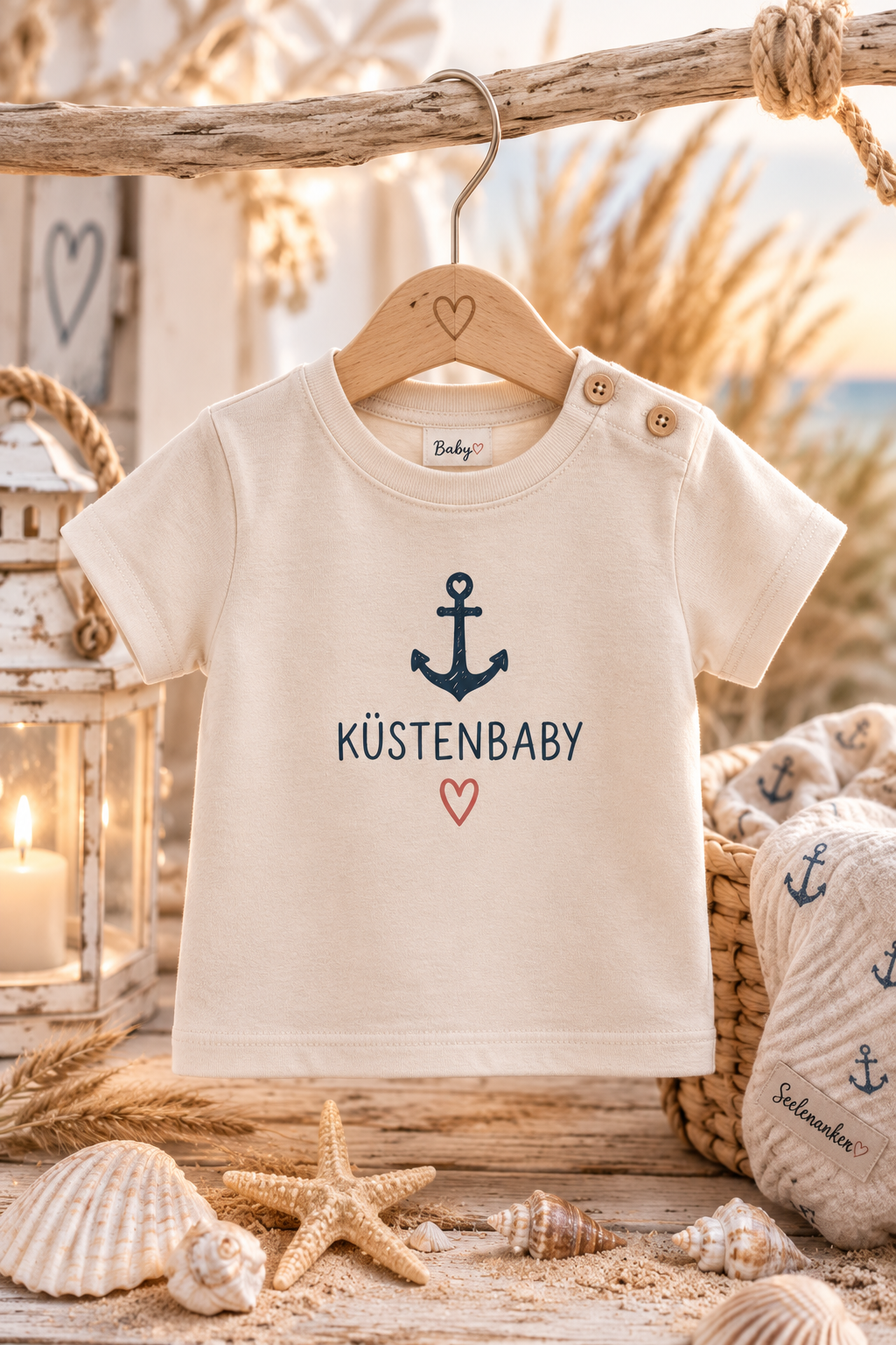 ⚓ Seelenanker Baby-T-Shirt – individuell gestaltbar
