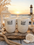 Maritimes Becher-Set „Moin & Meerliebe“ – 2-teilig  Zwei maritime Lieblingsbecher für kleine Auszeiten mit Küstengefühl. ⚓