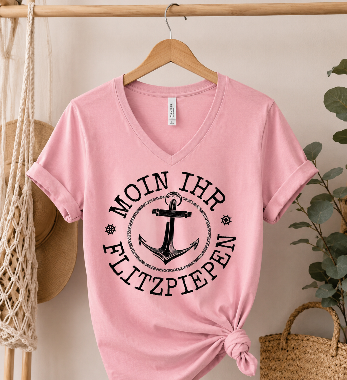 T-Shirt V-Ausschnitt Unisex - gestalte dir dein Shirt selber