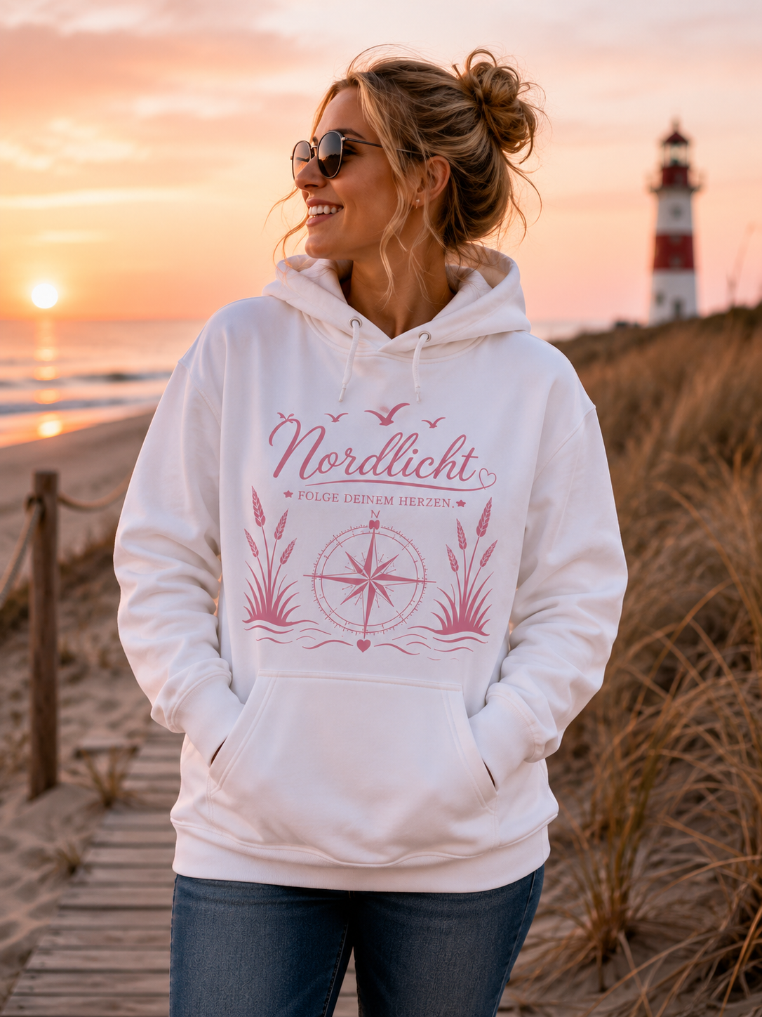 Premium Hoodie „Nordlicht – Folge deinem Herzen“ | Seelenanker